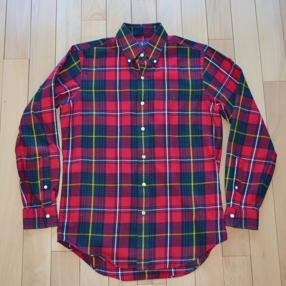 Ralph Lauren Performance Flannel Red Plaid Size Small Classic Fit